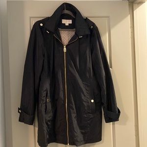 Michael Kors black rain coat
